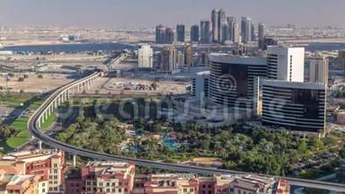 阿联酋迪拜豪华城市新的现代建筑和高<strong>流量</strong>景观
